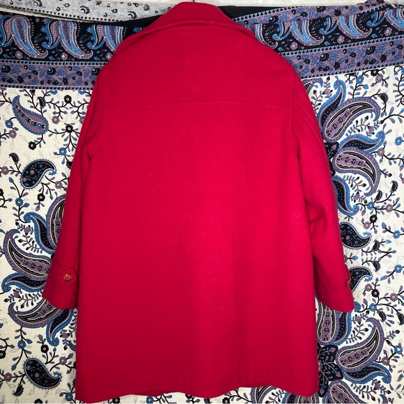 L.L. Bean Red Pea Coat - Picture 7 of 7